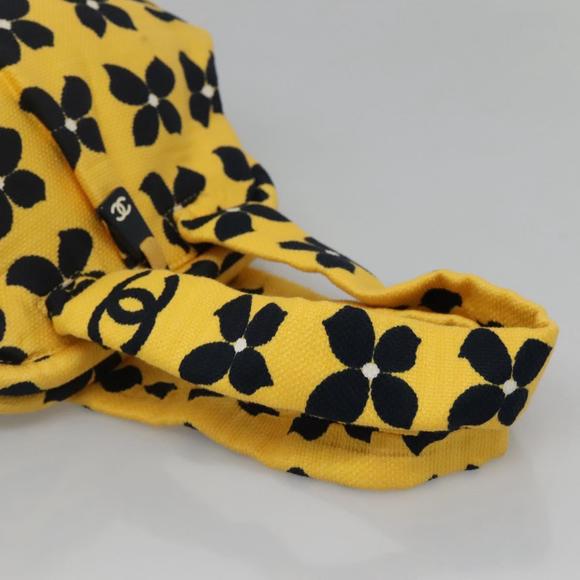 CHANEL Hand Bag Canvas Yellow CC Auth 115198 - Picture 7 of 16